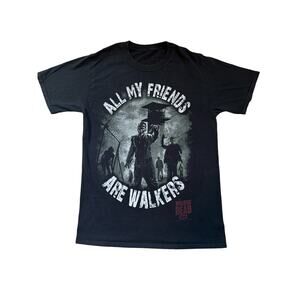 The Walking Dead All My Friends are Walkers Black T Shirt Size M Medium NWOT